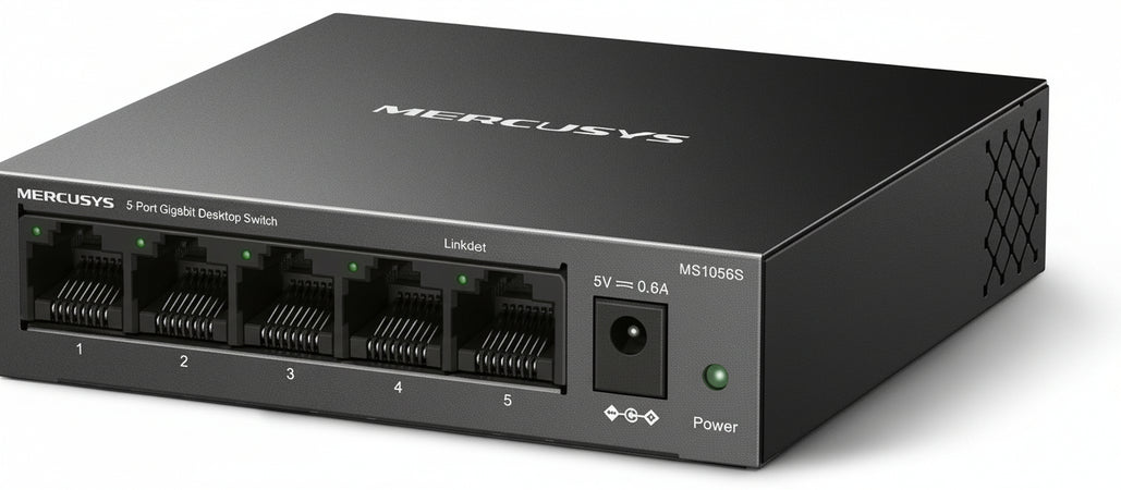 Switch 5-Porte Metallo 10/100/1000Mbps - Mercusys MS105GS