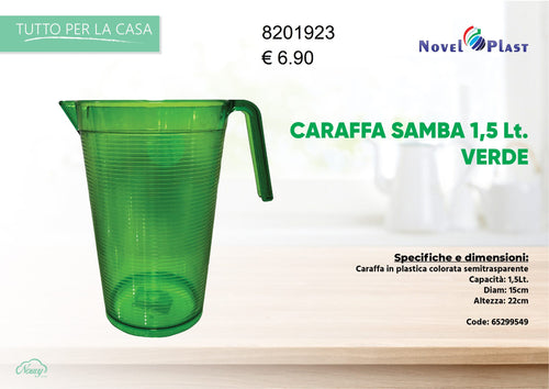 Caraffa plastica colorata