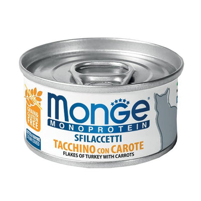 Monge Monoprotein gusto Tacchino con Carote per Gatti Adulti 80gr