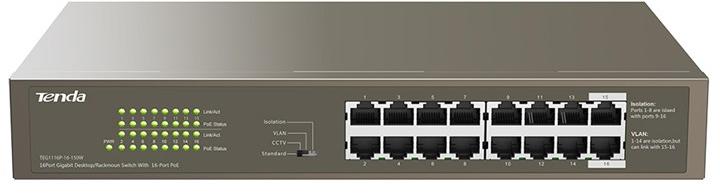 Switch 16 porte Gigabit PoE TEG1116P-16-150W