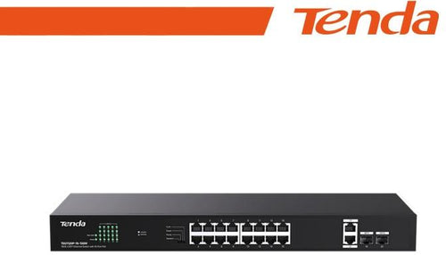 Tenda 18GE+2SFP Ethernet Switch With 16-Port PoE - TEG1120P-16-150W