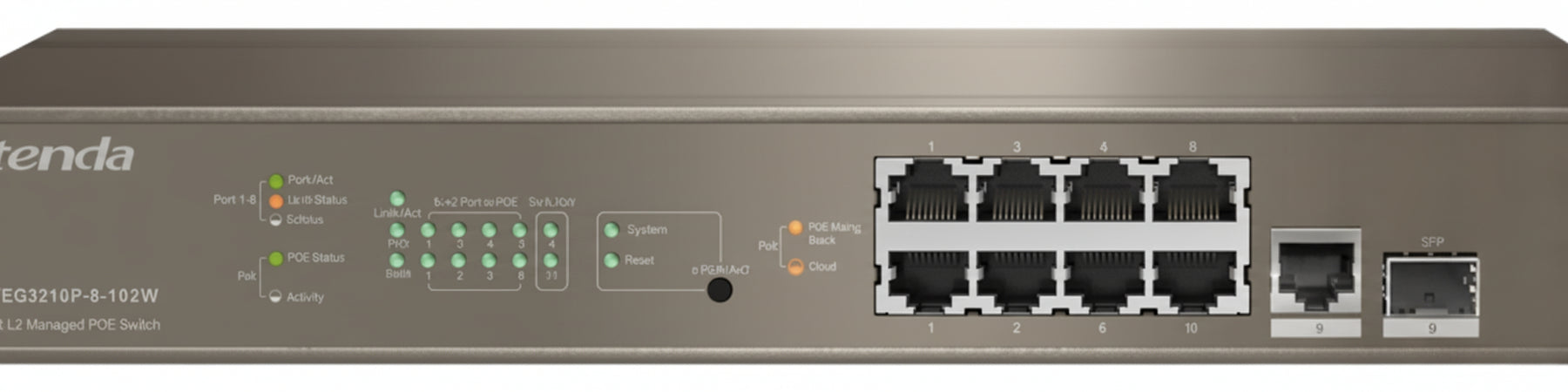 Switch Tenda L3 Managed PoE 8-porte 10/100/1000 - G5310P