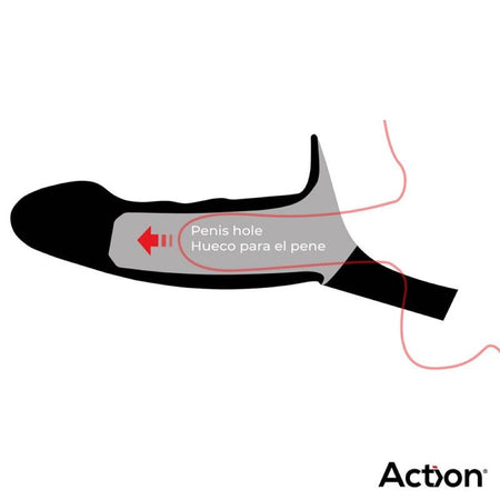 Action Strap-on con Anello Fallico Taglia L