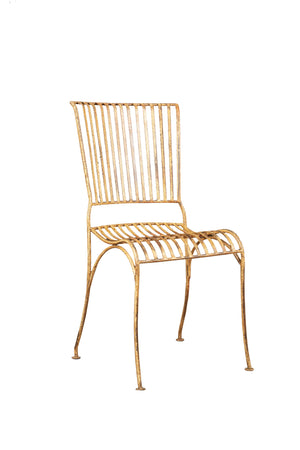 Biscottini Biscottini Sedia Ferro Battuto Esterno Giardino Interno Crema Antic 40x50x85