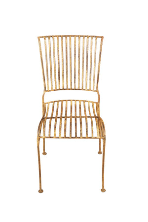 Biscottini Biscottini Sedia Ferro Battuto Esterno Giardino Interno Crema Antic 40x50x85