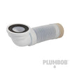 Connettore Idraulico Piatto a 90°, Flessibile da 320-750mm, Diam. 110mm per WC Plumbob