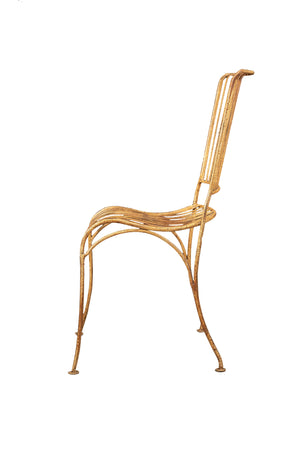 Biscottini Biscottini Sedia Ferro Battuto Esterno Giardino Interno Crema Antic 40x50x85