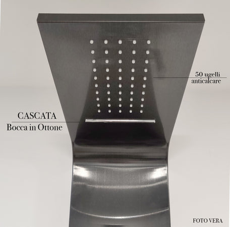 Colonna Doccia Idromassaggio Nera Spazzolata| Smeralda