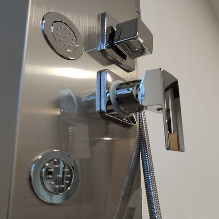 Colonna Doccia Idromassaggio Acciaio Spazzolato| Smeralda