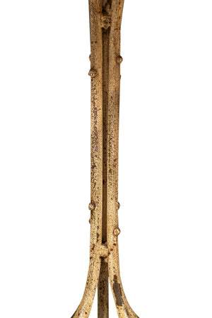 Biscottini Tavolo Quadrato Biscottini Ferro Battuto Finitura Bianca Anticata 80x80x76