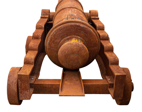 Biscottini Biscottini Cannone d'Epoca Ghisa L215xP95xH80 Statua Giardino Arredo Vintage