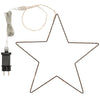 Stella luminosa a 5 punte con micro led bianco caldo decorazione natalizia per esterno appendibile