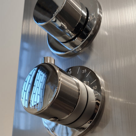 Colonna Idromassaggio Inox Spazzolato Termostatica | Diamante