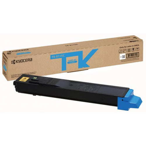 KYOCERA TK-8115C cartuccia toner 1 pz Originale Ciano (Kyocera 1T02P3CNL0 TK8115 Cyan Toner 6K pages)