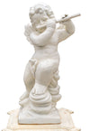 Biscottini Set 4 statue in fusione di ghisa finitura bianca anticata