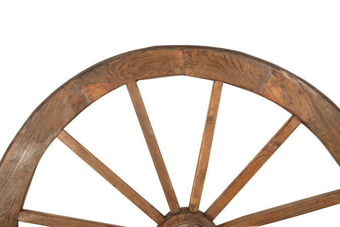 Biscottini Ruota Carro Antica Biscottini Restaurata 159x30x159 Legno Robusta Decorazione