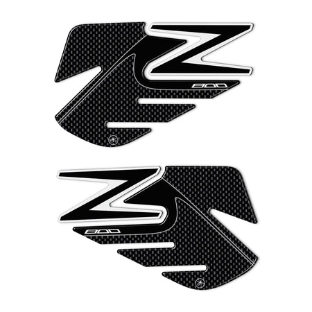 Protezioni Laterali serbatoio z800 adesivi compatibili con moto Kawasaki carbon