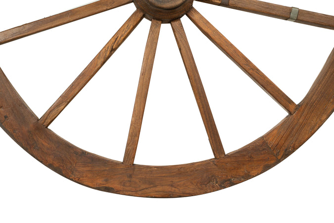 Biscottini Ruota Carro Antica Biscottini Restaurata 159x30x159 Legno Robusta Decorazione