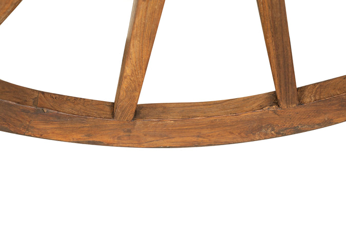 Biscottini Ruota Carro Antica Biscottini Restaurata 159x30x159 Legno Robusta Decorazione