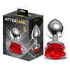 Plug Anale in Metallo taglia S con Rosa Rossa