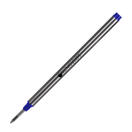 Blister 2 Refill In Metallo Per Roller Montblanc Blu Punta Media