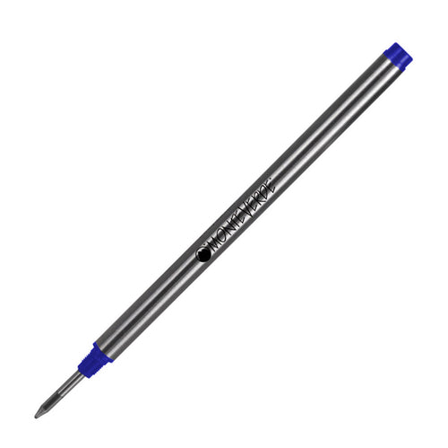 Blister 2 Refill In Metallo Per Roller Montblanc Blu Punta Media