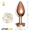 Plug Anale in Metallo taglia S con Rosa Bianca