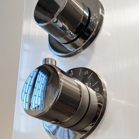 Colonna Idromassaggio Bianca Spazzolata Termostatica | Diamante-White