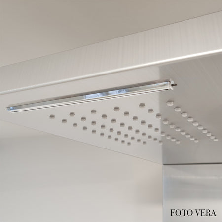 Colonna Idromassaggio Bianca Spazzolata Termostatica | Diamante-White