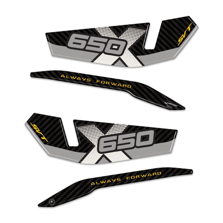 Adesivi resina 3D Protezione Paramani moto compatibile con QJ Motor SVT 650 X