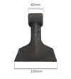 Mazza trincia dentata 100x120mm attacco 42mm e foro 20,5mm