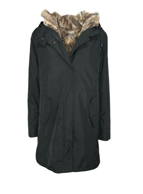 Refrigue piumino Donna R69271 EVOLUTION FUR - NERO da donna