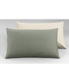 Set copripiumino federe letto bicolor double face parure copripiumino in cotone made in Italy NATURALE/FUMO