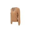 SUN68 Sun68 - V Neck Solid L/s Beige K30201 da donna