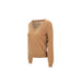 SUN68 Sun68 - V Neck Solid L/s Beige K30201 da donna