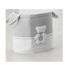 Sacco Portagiochi Tessuto Italbaby Fiocco Bianco/Grigio