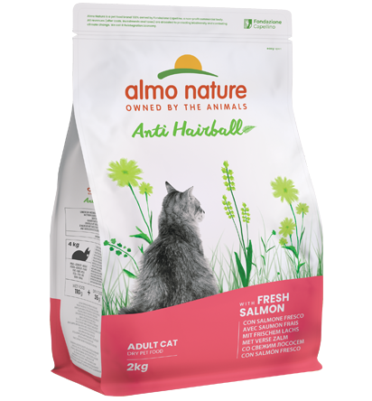 Almo Nature Holistic Anti Hairball gusto Salmone per Gatti Adulti