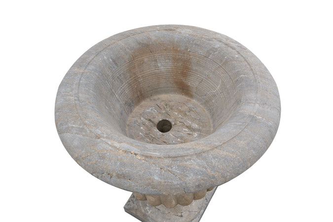 Biscottini VASO FESTONATO INVECCHIATO IN PIETRA pietra, conca festonata Offerta Speciale