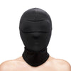Cappuccio nero maschera integrale aderente senza fori BDSM fetish