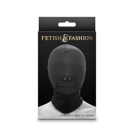 Cappuccio nero maschera integrale aderente senza fori BDSM fetish