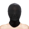 Cappuccio nero maschera integrale aderente senza fori BDSM fetish