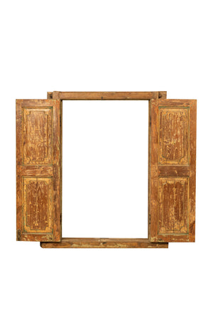 Biscottini Finestra Antica Restaurata Biscottini Legno Teak 107x11x140 Arredo Casa Unico