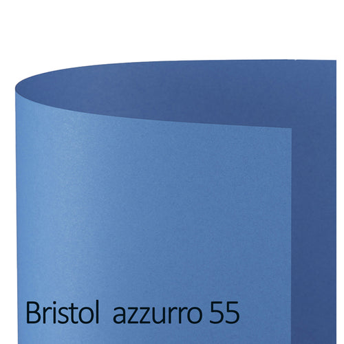 Conf.10 Cartoncino Bristol Color 200Gr 100X70Cm Azzurro 55 Favini