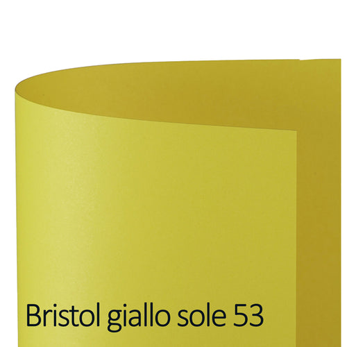 Conf.10 Cartoncino Bristol Color 200Gr 100X70Cm Giallo Sole 53 Favini