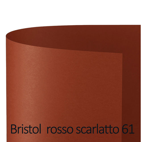 Conf.10 Cartoncino Bristol Color 200Gr 100X70Cm Scarlatto 61 Favini