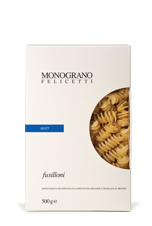Monograno Felicetti Pasta Fusilloni Astucciato Grano Mat Bio - Pastificio Felicetti