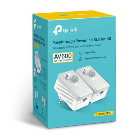 Kit 2 powerline con Shuko passante 1 port LAN TL-PA4010P KIT