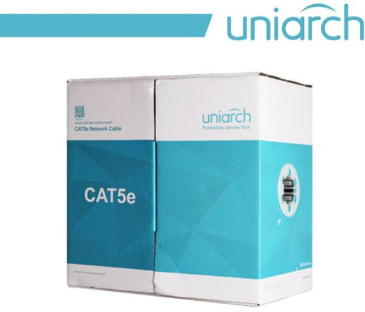 Uniarch Cavo ethernet CAT5E UTP LSZH 8 fili 24AWG, Rame, 305metri - CAB-5E-B