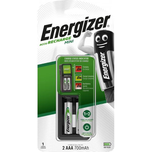 Caricatore Mini Energizer Incluse 2 Pile Mini Stilo Ricaricabili 700mah