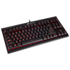 La tastiera CORSAIR K63 e' priva di tastierino numerico e presenta switch meccanici CHERRY MX Red per il massimo delle prestazioni. La retroilluminazione brillante a LED rossi per ciascun tasto conse